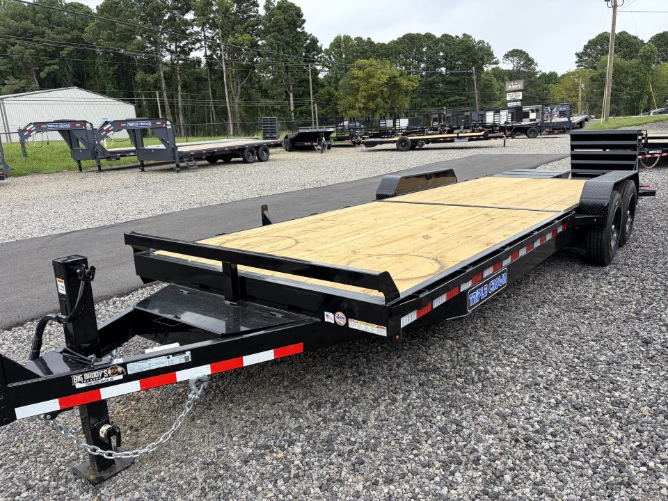 New 2027 Triple Crown 7x24 Heavy Duty Equipment Trailer, EZ Assist MEGA Ramps, 16K GVWR