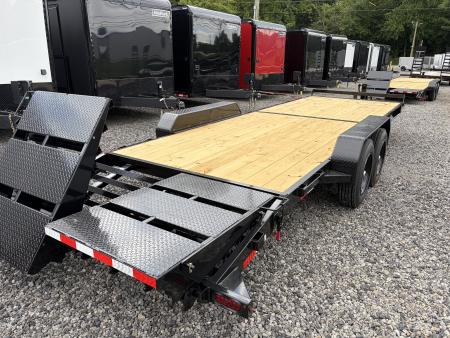 New 2027 Triple Crown 7x24 Heavy Duty Equipment Trailer, EZ Assist MEGA Ramps, 16K GVWR