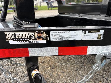 New 2027 Triple Crown 7x24 Heavy Duty Equipment Trailer, EZ Assist MEGA Ramps, 16K GVWR