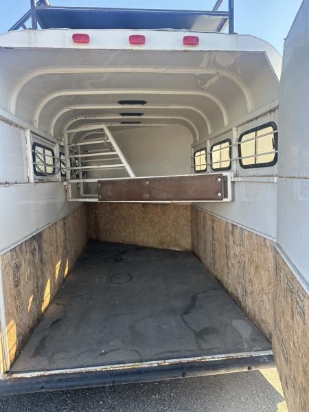 Used 1995 American Trailers 3 Horse Bumperpull Stock / Stock Combo Trailer