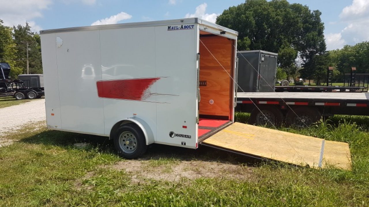 Used 2024 Haul About Trailers 7 x 12 Haul about Cougar Motorcycle Trailer