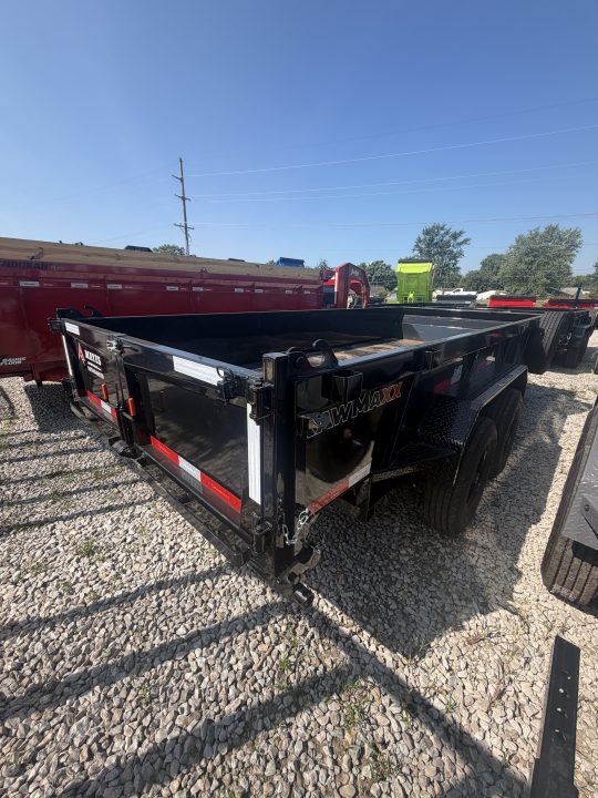 New 2027 RawMaxx LPX16BP16K Dump Trailer 83X16 TA 22" SIDES (GVW:16000) JET BLACK