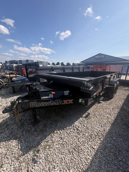 New 2027 RawMaxx LPX16BP16K Dump Trailer 83X16 TA 22  SIDES (GVW:16000) JET BLACK
