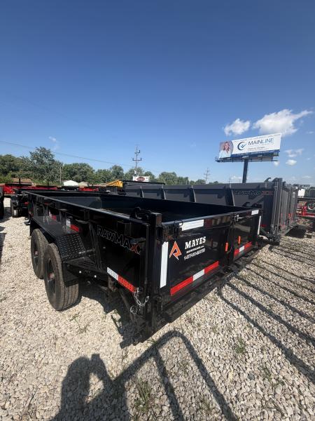 New 2027 RawMaxx LPX16BP16K Dump Trailer 83X16 TA 22" SIDES (GVW:16000) JET BLACK