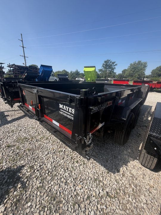 New 2027 RAWMAXX LPX14BP16K Dump Trailer 83X14 TA 22" SIDES (GVW:16000) JET BLACK