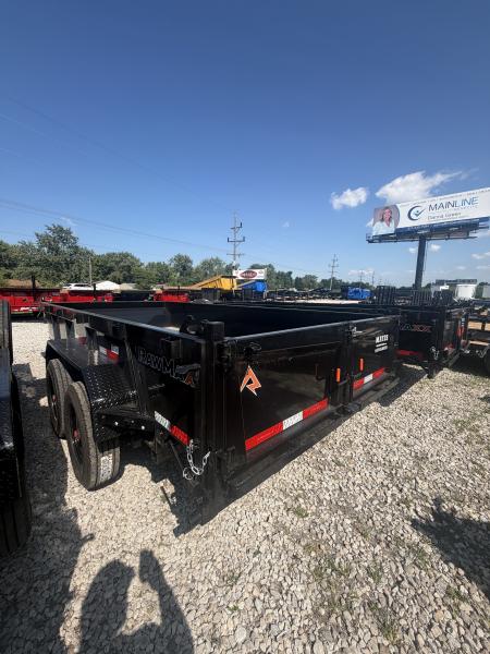 New 2027 RAWMAXX LPX14BP16K Dump Trailer 83X14 TA 22" SIDES (GVW:16000) JET BLACK
