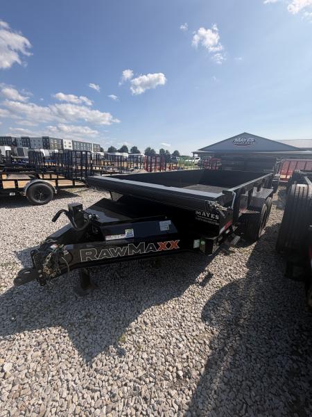 New 2026 RAWMAXX LPX14BP16K Dump Trailer 83X14 TA 22  SIDES (GVW:16000) JET BLACK