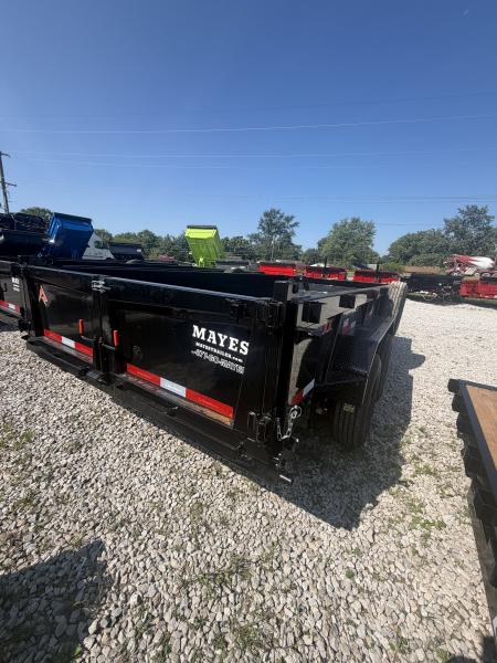 New 2026 RAWMAXX LPX14BP16K Dump Trailer 83X14 TA 22" SIDES (GVW:16000) JET BLACK