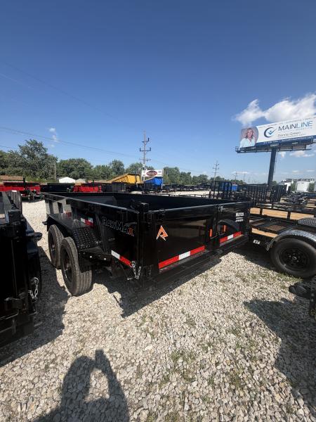 New 2026 RAWMAXX LPX14BP16K Dump Trailer 83X14 TA 22" SIDES (GVW:16000) JET BLACK