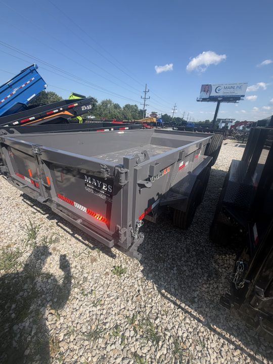 New 2027 RAWMAXX LPX14BP14K Dump Trailer 83X14 TA 22" SIDES (GVW:14000) SHADOW GRAY