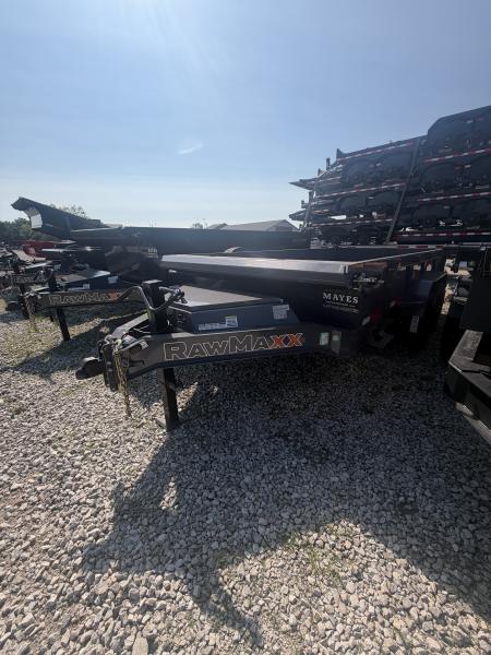 New 2027 RAWMAXX LPX14BP14K Dump Trailer 83X14 TA 22  SIDES (GVW:14000) SHADOW GRAY