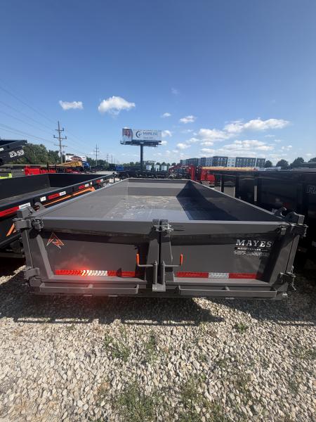 New 2027 RAWMAXX LPX14BP14K Dump Trailer 83X14 TA 22" SIDES (GVW:14000) SHADOW GRAY