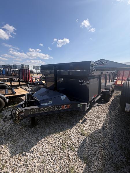 New 2027 RawMaxx LPXT16BP16K Dump Trailer 83X16 TA TELESCOPIC 36  SIDES (GVW:16000) SHADOW GRAY