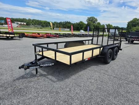 New 2027 GPS 7K 7X16 TANDEM AXLE UTILITY TRAILER WITH SET BACK JACK