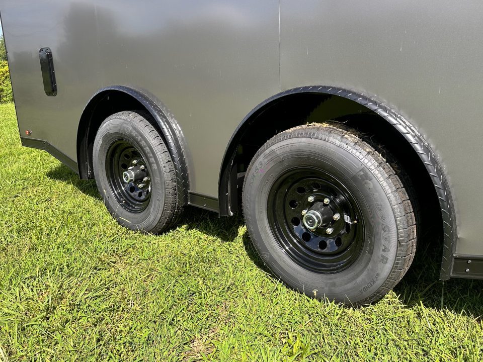 New 2026 Luxe 8.5x16 Car Hauler-5200 Torsion- Charcoal poly- Blackout- Enclosed Trailer