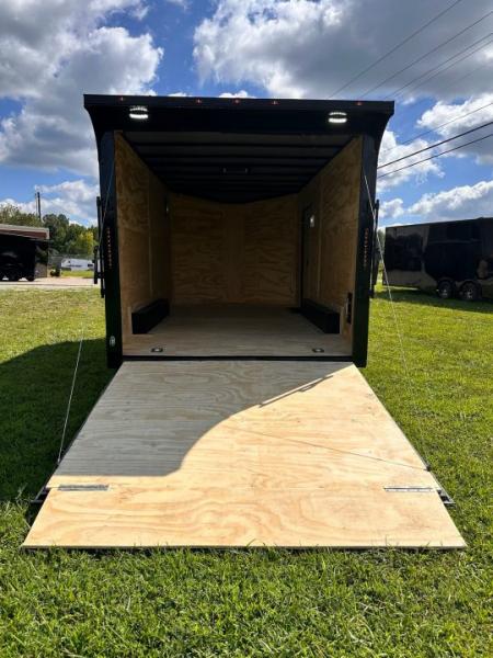 New 2026 Luxe 8.5x16 Car Hauler-5200 Torsion- Charcoal poly- Blackout- Enclosed Trailer