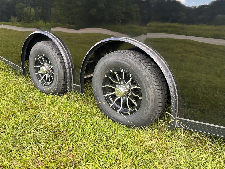 New 2027 Rock Solid Cargo 8.5x24 Race Trailer- 7'6" Interior-Finished Interior- 5200lb Torsion Axle - Black Poly - Blackout-Car/Racing Trailer Car / Racing Trailer