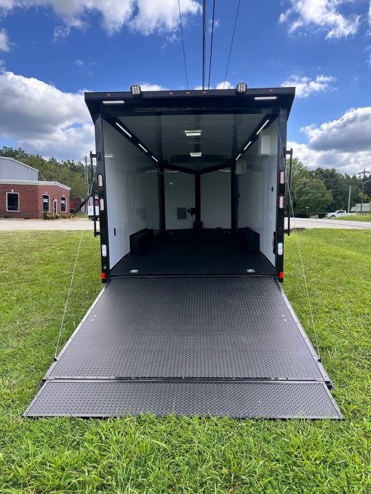 New 2027 Rock Solid Cargo 8.5x24 Race Trailer- 7'6" Interior-Finished Interior- 5200lb Torsion Axle - Black Poly - Blackout-Car/Racing Trailer Car / Racing Trailer