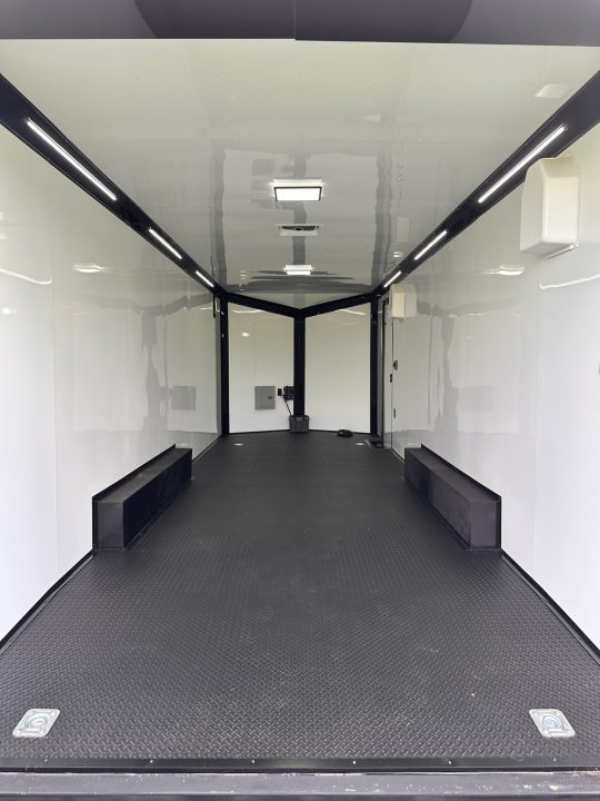 New 2027 Rock Solid Cargo 8.5x24 Race Trailer- 7'6" Interior-Finished Interior- 5200lb Torsion Axle - Black Poly - Blackout-Car/Racing Trailer Car / Racing Trailer