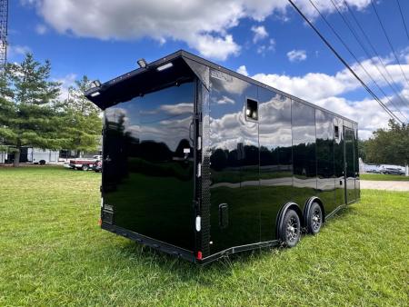 New 2027 Rock Solid Cargo 8.5x24 Race Trailer- 7'6" Interior-Finished Interior- 5200lb Torsion Axle - Black Poly - Blackout-Car/Racing Trailer Car / Racing Trailer