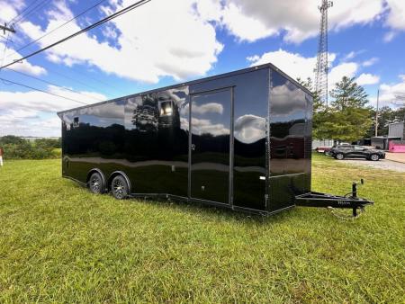 New 2027 Rock Solid Cargo 8.5x24 Race Trailer- 7'6" Interior-Finished Interior- 5200lb Torsion Axle - Black Poly - Blackout-Car/Racing Trailer Car / Racing Trailer