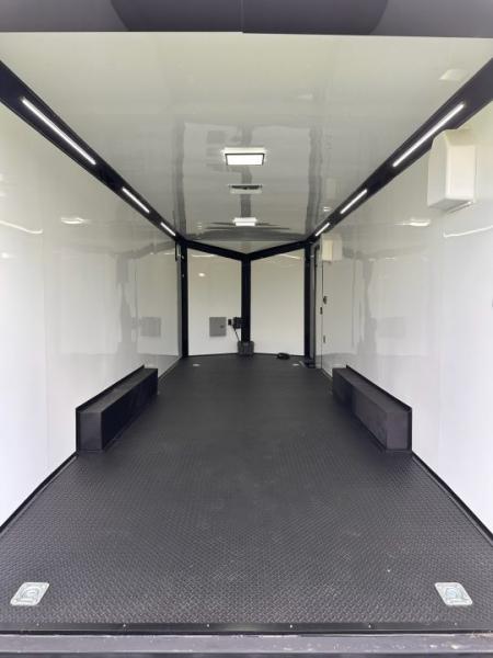 New 2027 Rock Solid Cargo 8.5x24 Race Trailer- 7'6" Interior-Finished Interior- 5200lb Torsion Axle - Black Poly - Blackout-Car/Racing Trailer Car / Racing Trailer