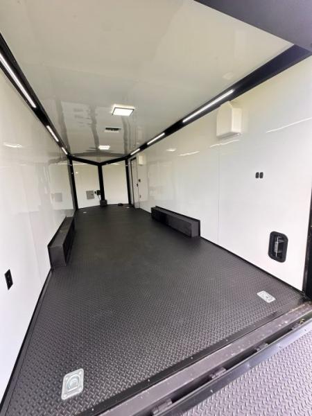 New 2027 Rock Solid Cargo 8.5x24 Race Trailer- 7'6" Interior-Finished Interior- 5200lb Torsion Axle - Black Poly - Blackout-Car/Racing Trailer Car / Racing Trailer