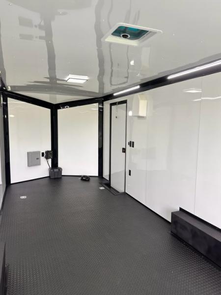 New 2027 Rock Solid Cargo 8.5x24 Race Trailer- 7'6" Interior-Finished Interior- 5200lb Torsion Axle - Black Poly - Blackout-Car/Racing Trailer Car / Racing Trailer