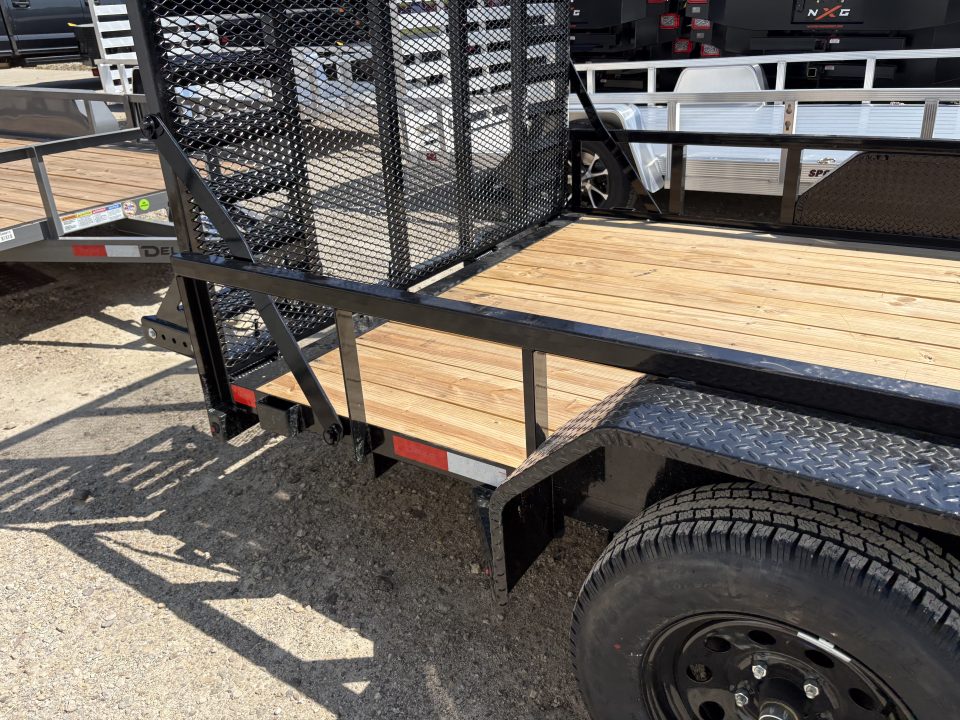 New 2026 Delco Trailers 83"X16' TUBE TOP W/5' HD RAMP GATE Utility Trailer