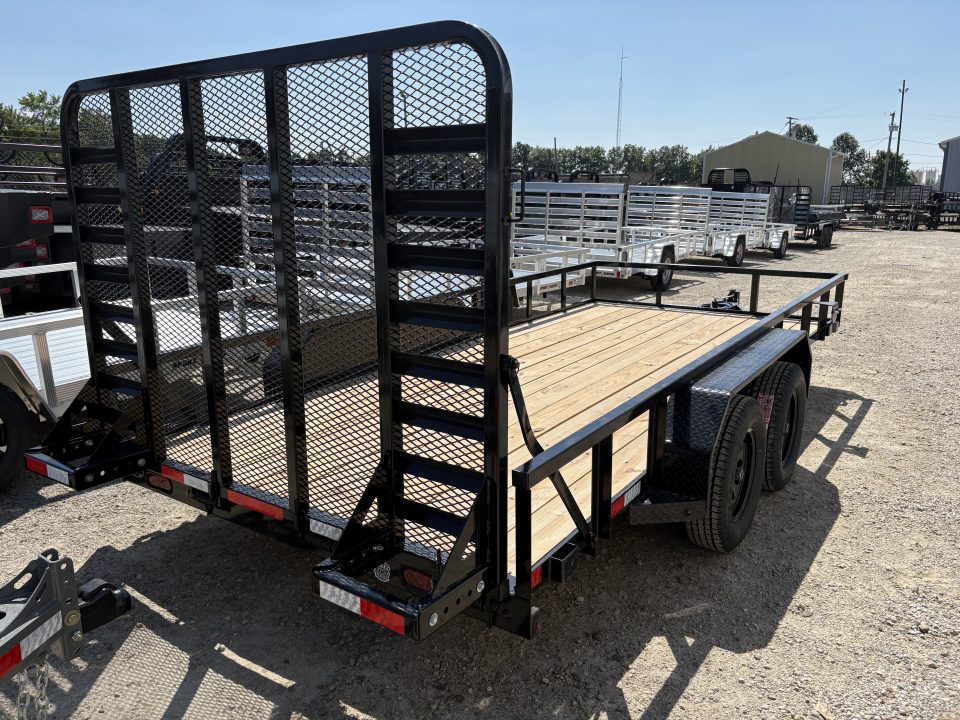 New 2026 Delco Trailers 83"X16' TUBE TOP W/5' HD RAMP GATE Utility Trailer