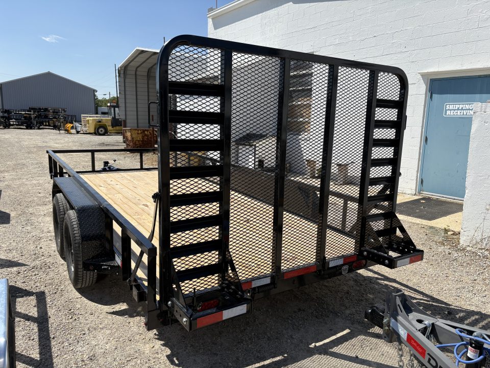 New 2026 Delco Trailers 83"X16' TUBE TOP W/5' HD RAMP GATE Utility Trailer