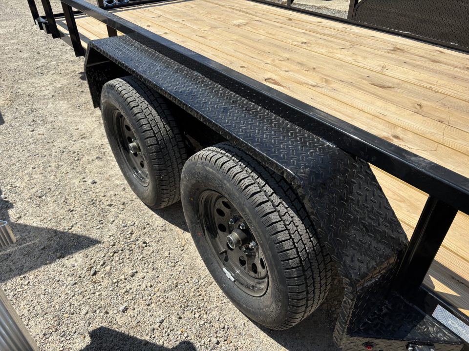 New 2026 Delco Trailers 83"X16' TUBE TOP W/5' HD RAMP GATE Utility Trailer