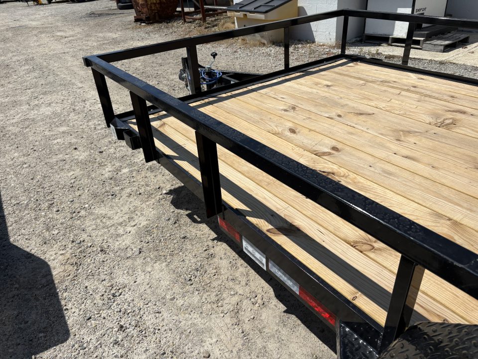 New 2026 Delco Trailers 83"X16' TUBE TOP W/5' HD RAMP GATE Utility Trailer