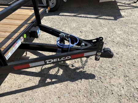 New 2026 Delco Trailers 83"X16' TUBE TOP W/5' HD RAMP GATE Utility Trailer