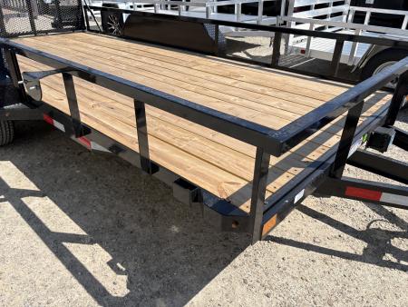 New 2026 Delco Trailers 83"X16' TUBE TOP W/5' HD RAMP GATE Utility Trailer