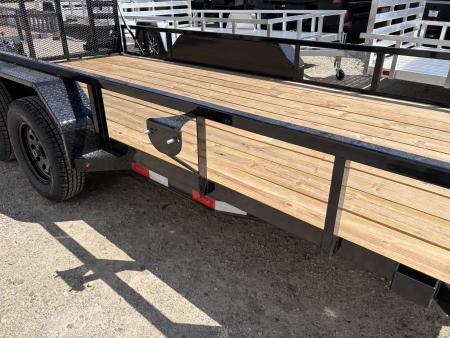 New 2026 Delco Trailers 83"X16' TUBE TOP W/5' HD RAMP GATE Utility Trailer