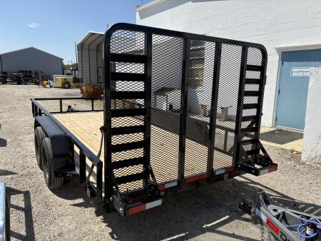 New 2026 Delco Trailers 83"X16' TUBE TOP W/5' HD RAMP GATE Utility Trailer