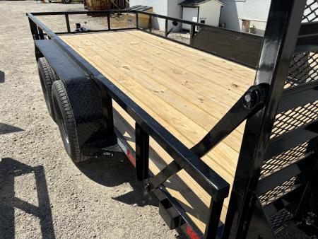 New 2026 Delco Trailers 83"X16' TUBE TOP W/5' HD RAMP GATE Utility Trailer