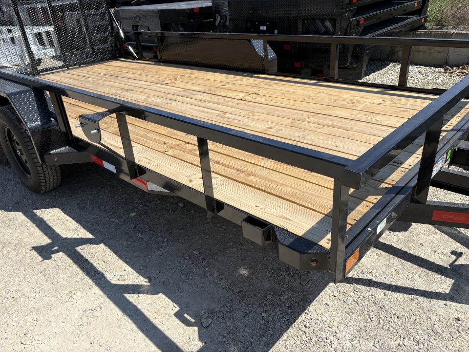 New 2026 Delco Trailers 83"X16' TUBE TOP W/5' HD RAMP GATE Utility Trailer