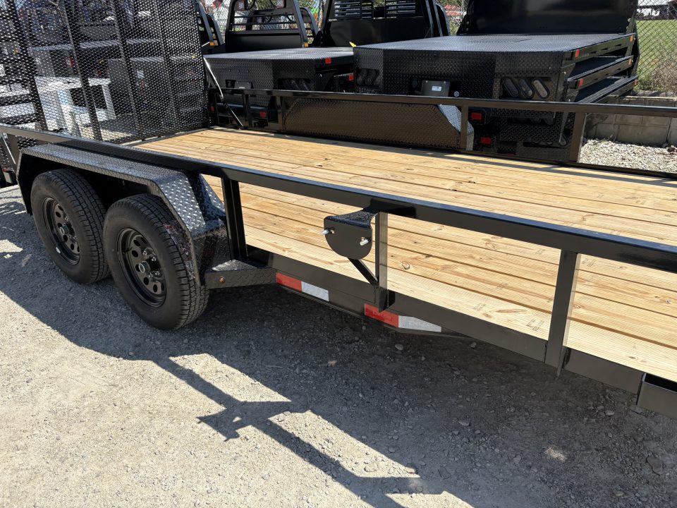 New 2026 Delco Trailers 83"X16' TUBE TOP W/5' HD RAMP GATE Utility Trailer