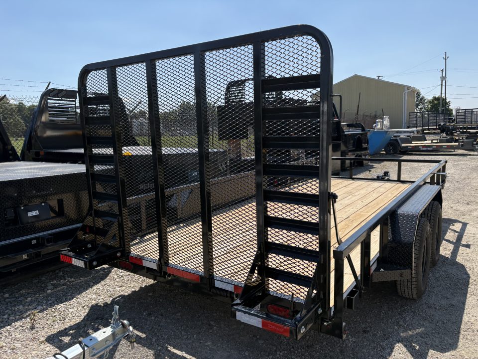 New 2026 Delco Trailers 83"X16' TUBE TOP W/5' HD RAMP GATE Utility Trailer