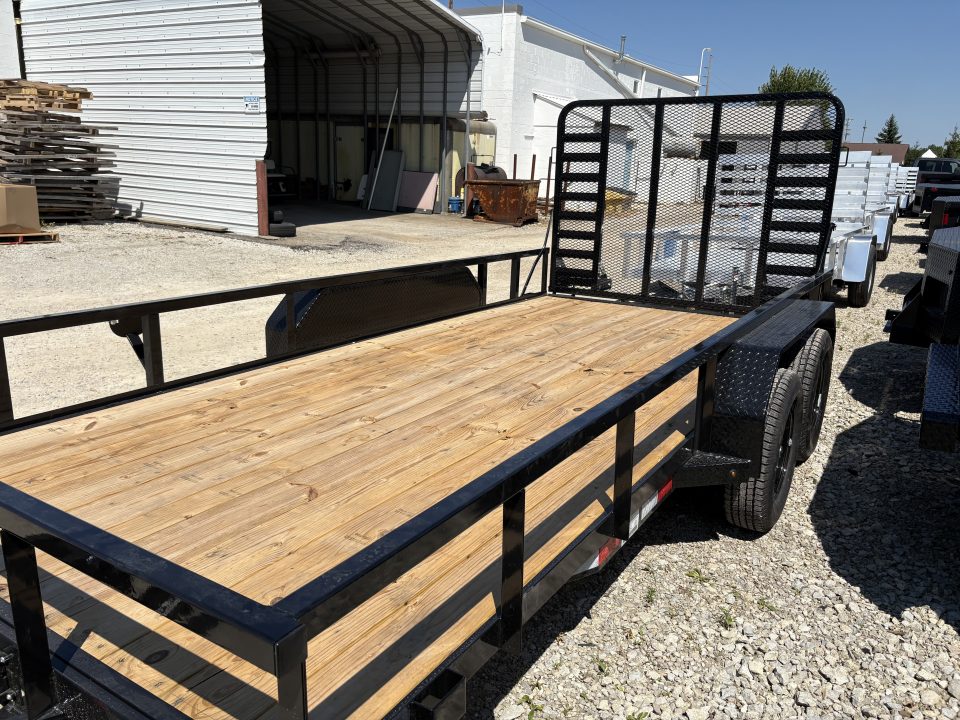 New 2026 Delco Trailers 83"X16' TUBE TOP W/5' HD RAMP GATE Utility Trailer