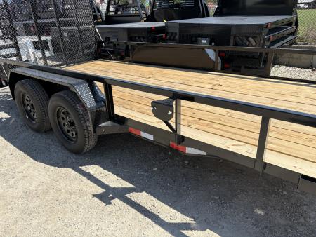 New 2026 Delco Trailers 83"X16' TUBE TOP W/5' HD RAMP GATE Utility Trailer