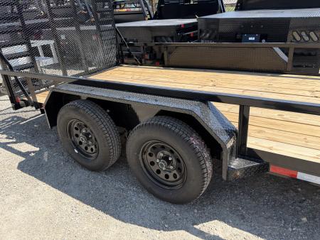 New 2026 Delco Trailers 83"X16' TUBE TOP W/5' HD RAMP GATE Utility Trailer