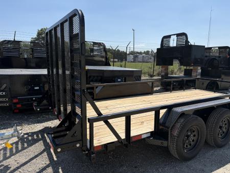 New 2026 Delco Trailers 83"X16' TUBE TOP W/5' HD RAMP GATE Utility Trailer