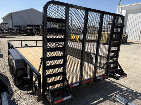 New 2026 Delco Trailers 83"X16' TUBE TOP W/5' HD RAMP GATE Utility Trailer