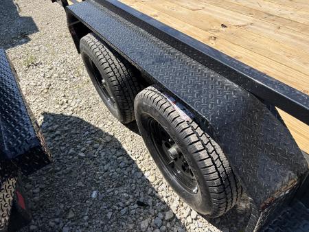 New 2026 Delco Trailers 83"X16' TUBE TOP W/5' HD RAMP GATE Utility Trailer