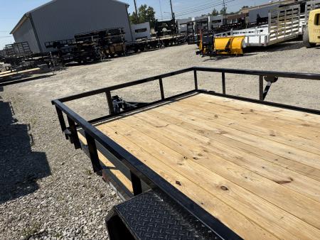 New 2026 Delco Trailers 83"X16' TUBE TOP W/5' HD RAMP GATE Utility Trailer