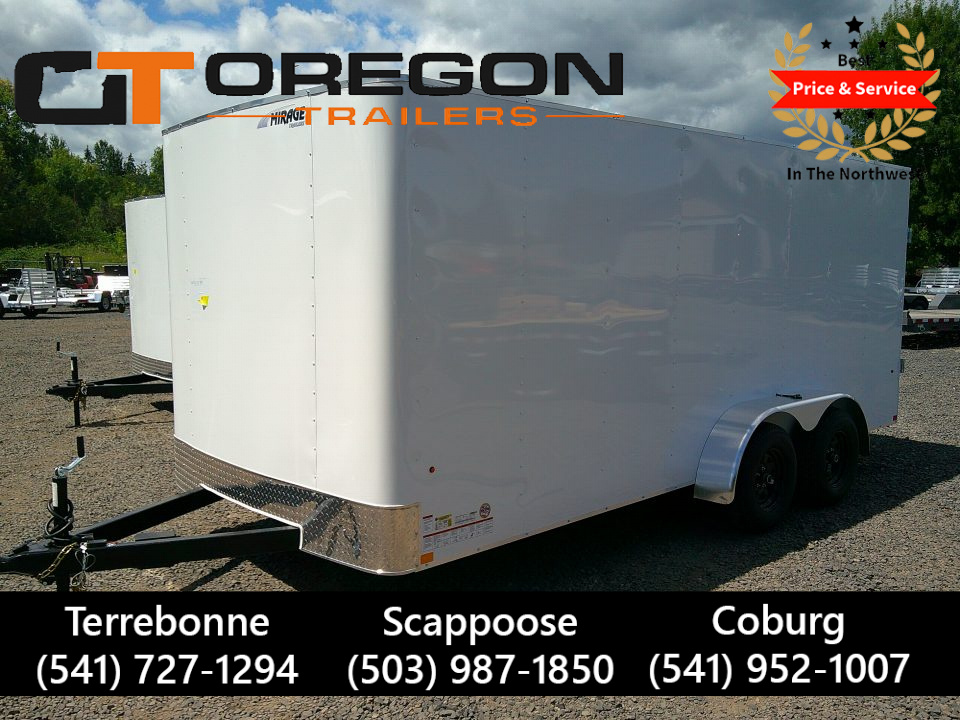 New 2027 Mirage 7x16 7K Cargo / Enclosed Trailer w/ Barn Doors