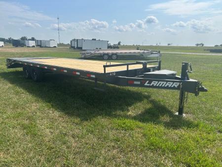 New 2027 Lamar 102x24 Tandem 14K Deckover w/ 5' Dove, Max Ramps, & Toolbox